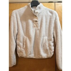 Women's Wallflower Brand Fleece Pullover White Large
